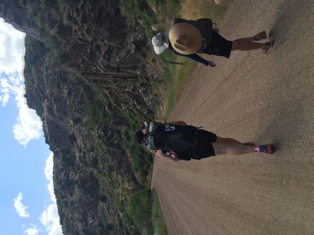 Snorkel came out and walked with us for a few miles. We saw some bighorn sheep! Snorkel, you rock!