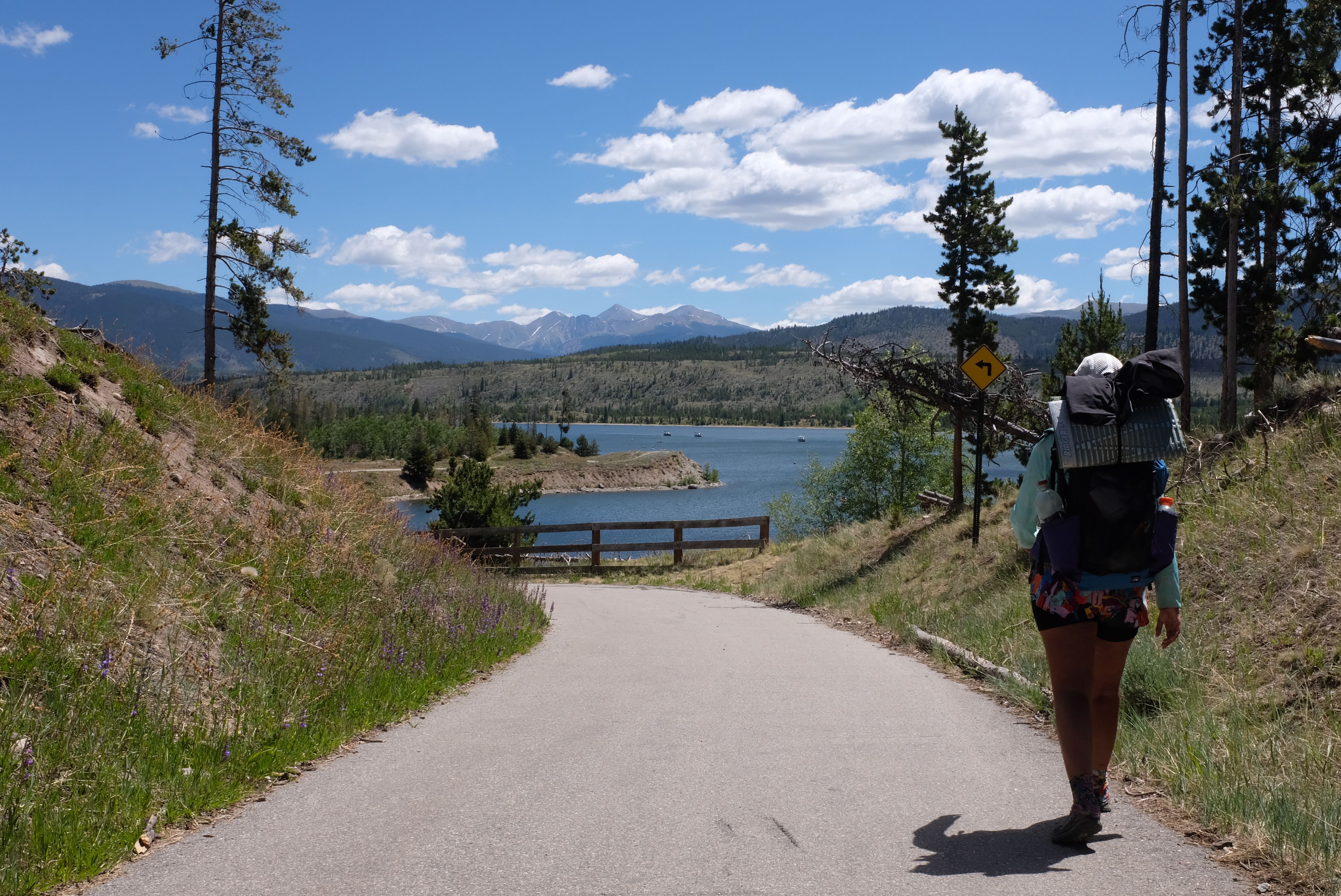 Walking the bike path between Copper Mountain and Dillon