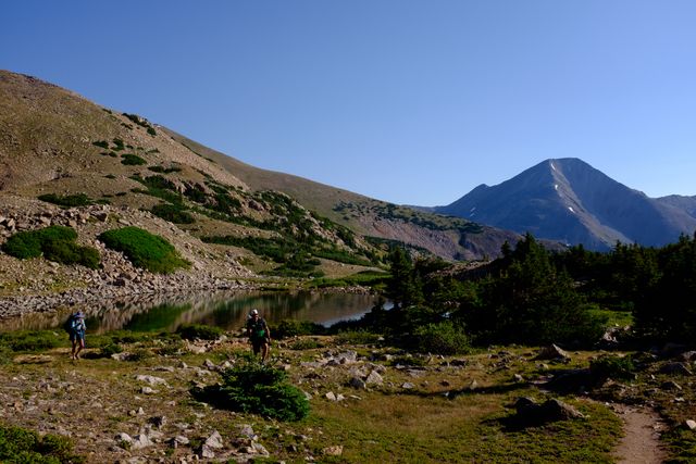 Buckets and Gil hiking near Bald Mountain in Segment 5 of the Collegiate West. (July 30, 2016)