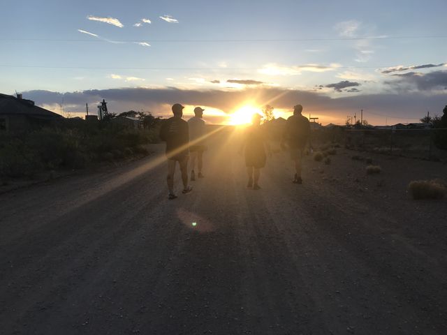 Made it to Hachita! Here with Leafy, DG and hostel owner Dion. Tomorrow: Trail.